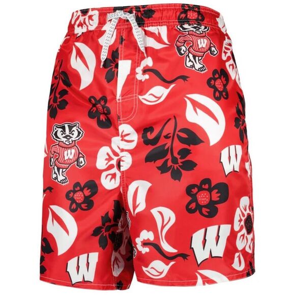 Wes & Willy Other - Wes & Willy Wisconsin Red and White Swim Shorts Size Large